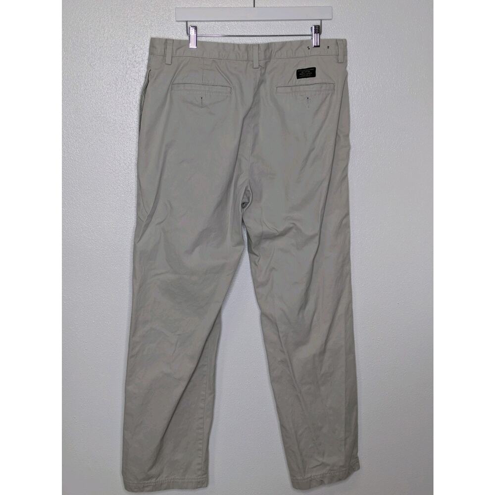 Banana Republic Pants Mens 36 X 34 Gavin Straight Fit Chino Beige Flat Front - Picture 2 of 9